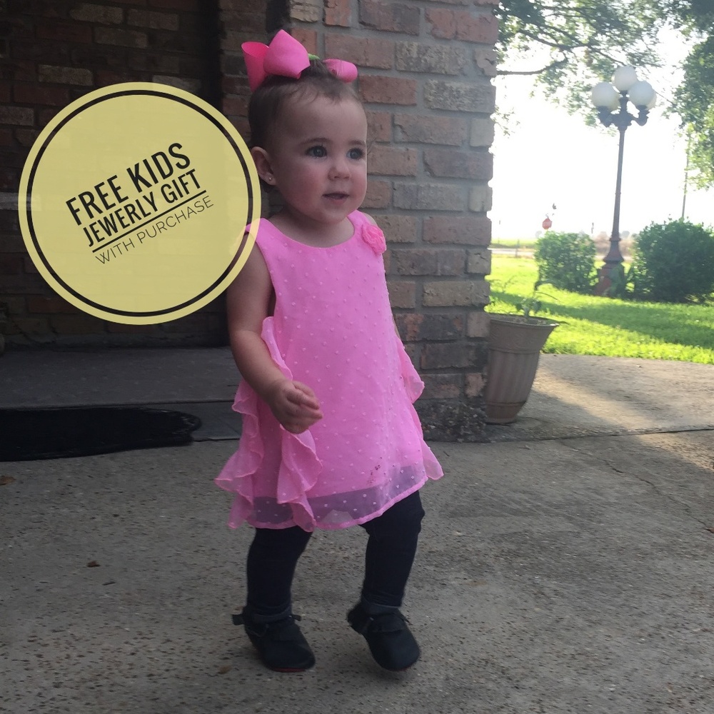 Light pink ruffle little girls top